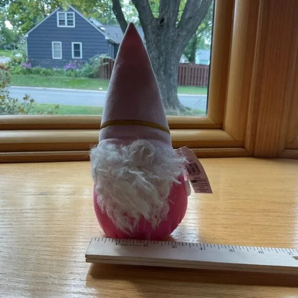 Pink Target Weighted Gnome Valentines Day Decor Plush Toy